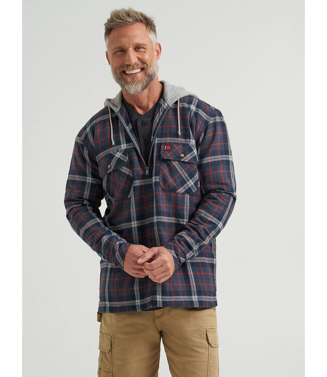 Wrangler Men's Riggs Workwear Hooded Flannel Work Jacket 112366591