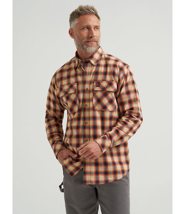 Wrangler Men's Riggs Workwear Long-Sleeve Foreman Plaid Work Shirt 112366232