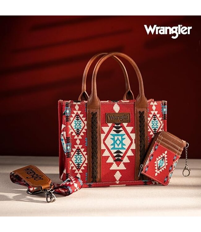 Wrangler Aztec Small Tote/Crossbody and Card Case Set WG2203-8120SW