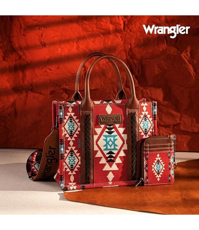Wrangler Aztec Small Tote/Crossbody and Card Case Set WG2203-8120SW