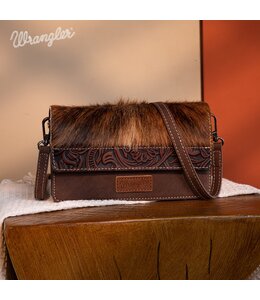 Wrangler Genuine Hair-On Cowhide Wallet/Crossbody WG169-W030