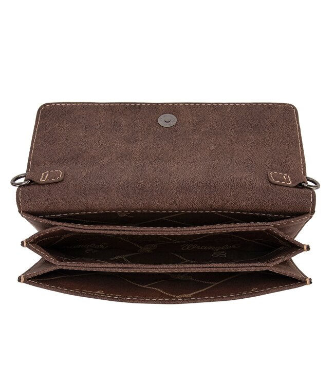 Wrangler Genuine Hair-On Cowhide Wallet/Crossbody WG169-W030