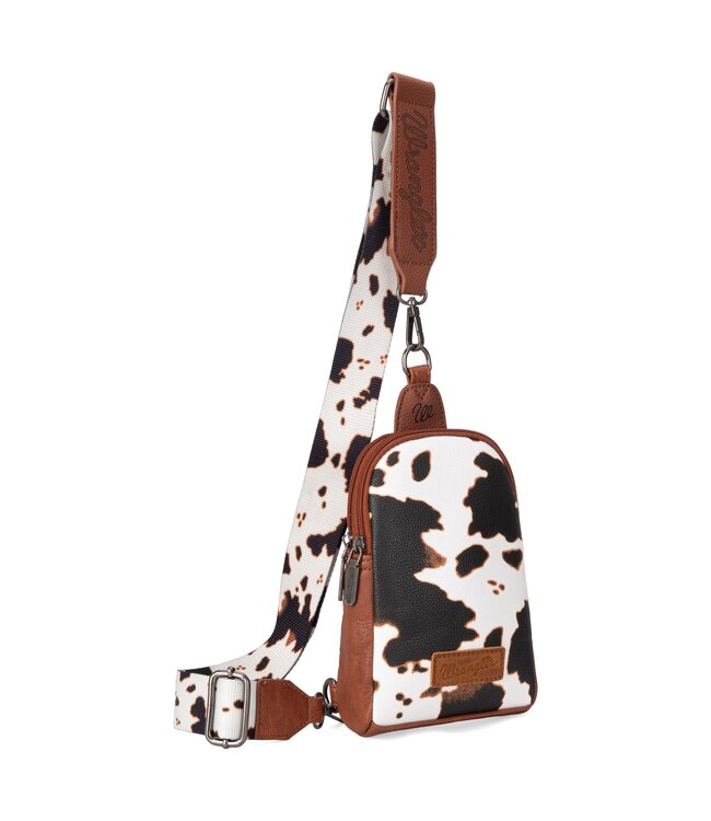 Wrangler Cow Print Crossbody Sling Chest Bag WG133-210