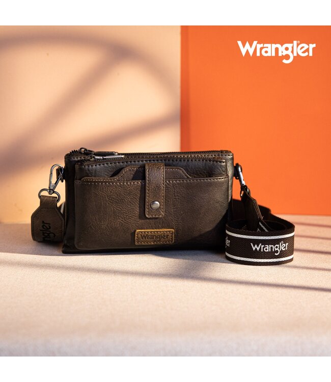 Wrangler Dual Zipper Compartment Crossbody Bag WG120-209