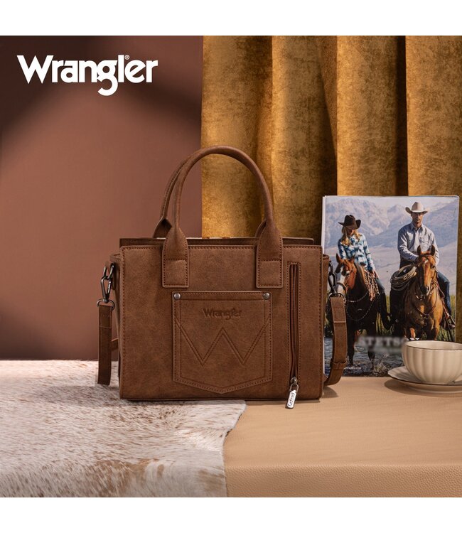 Wrangler Tooled Aztec Pattern Print Concealed Carry Tote/Crossbody WG226-8120