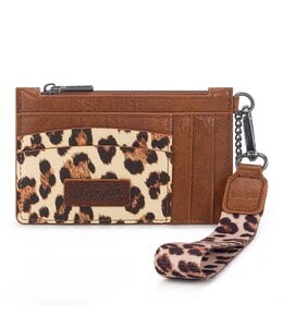 Wrangler Leopard Print Key Chain Wristlet Card Wallet WG137-W0092