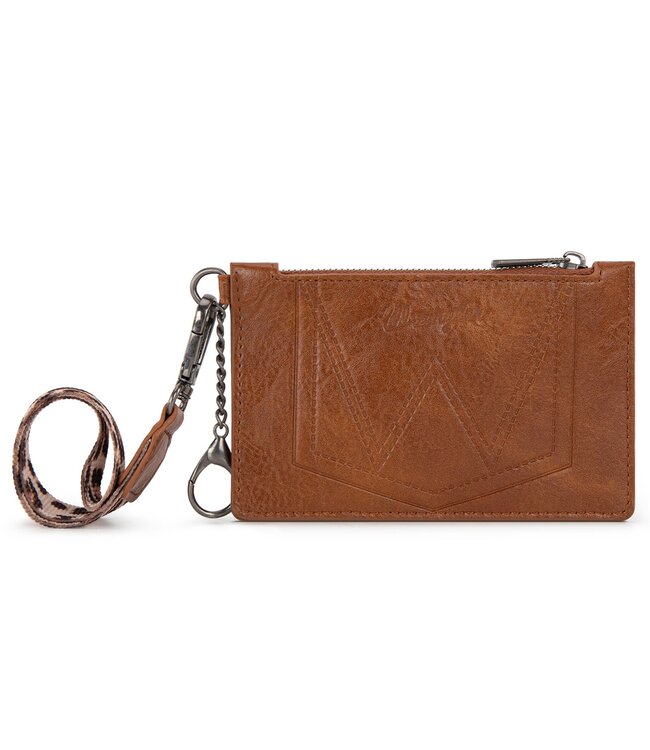 Wrangler Leopard Print Key Chain Wristlet Card Wallet WG137-W0092