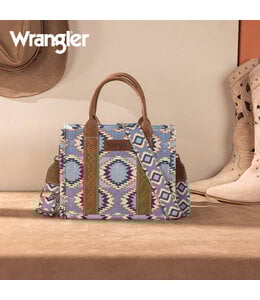 Wrangler Aztec Distressed Print Dual Sided Print Tote/Crossbody WG221-8120