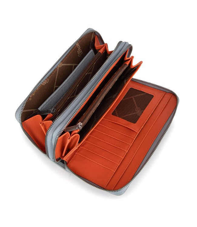 Wrangler Dual Zipper Compartment Large Wallet WG185-W050