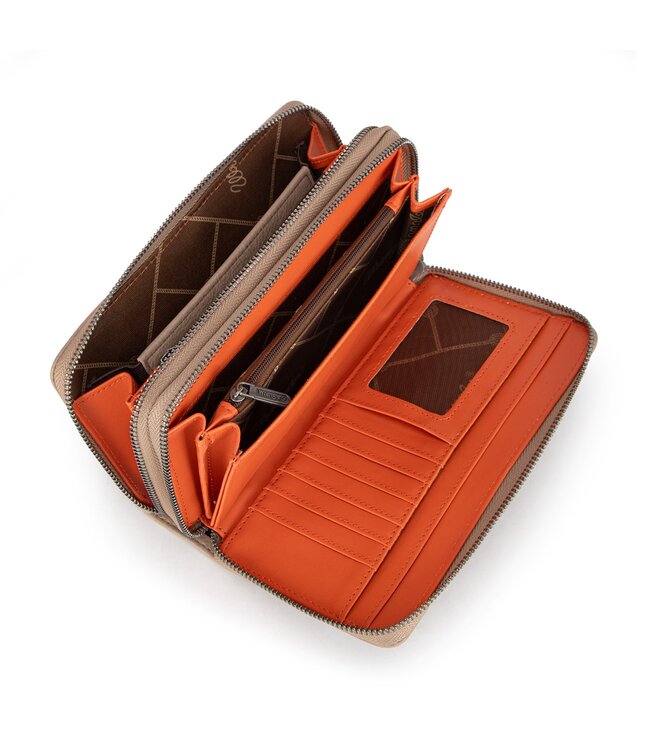 Wrangler Dual Zipper Compartment Large Wallet WG185-W050
