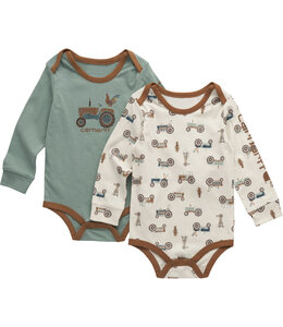 Carhartt Boy's Infant Long-Sleeve Tractor Bodysuit 2pc Set CG8986