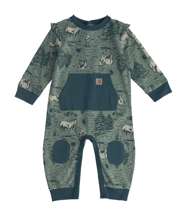 Carhartt Girl's Infant Long-Sleeve Printed Coverall CM9762
