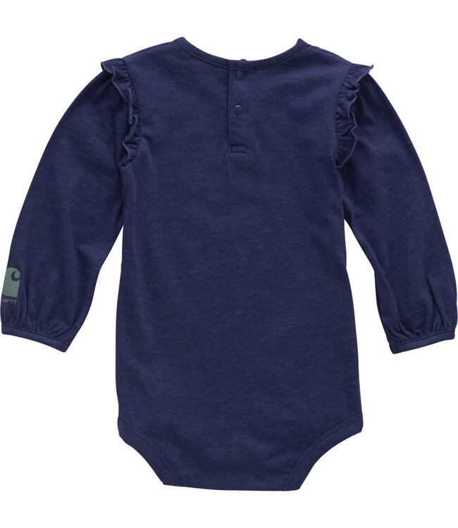 Carhartt Girl's Infant Long-Sleeve Floral Script Bodysuit CA7156