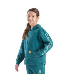 Carhartt Girl's Long-Sleeve Quilted Jersey Half Zip Sweatshirt CA7132