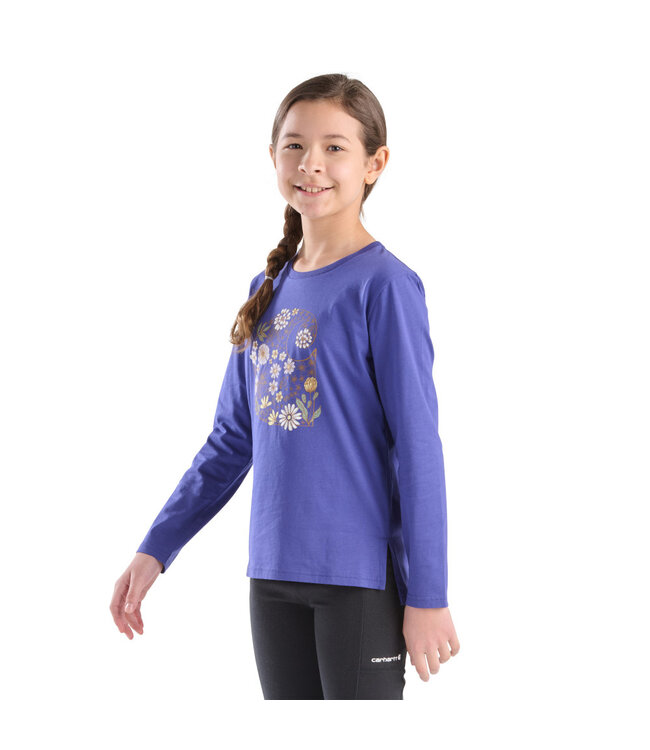 Carhartt Girl's Long-Sleeve Floral "C" T-Shirt CA7140