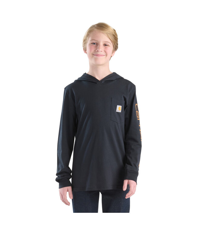 Carhartt Boy's Long-Sleeve Hooded Graphic T-Shirt CA6745