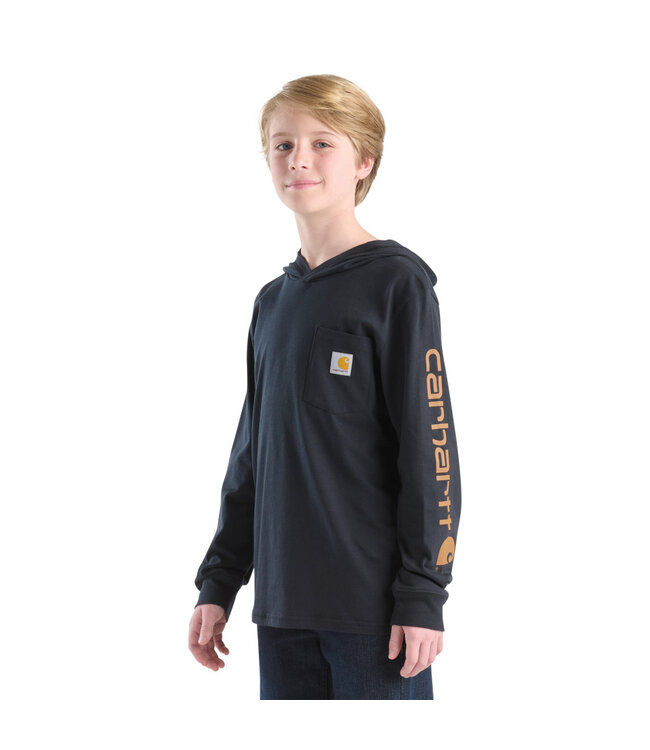 Carhartt Boy's Long-Sleeve Hooded Graphic T-Shirt CA6745