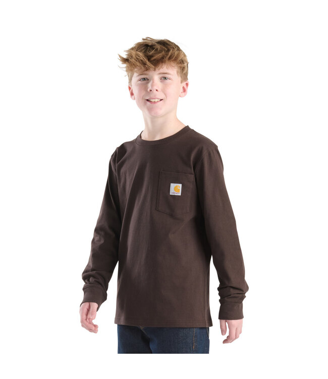 Carhartt Boy's Long-Sleeve Dog C Pocket T-Shirt CA6755