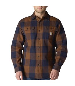 Carhartt Men's Loose Fit Heavyweight Flannel Long-Sleeve Plaid Shirt 107013