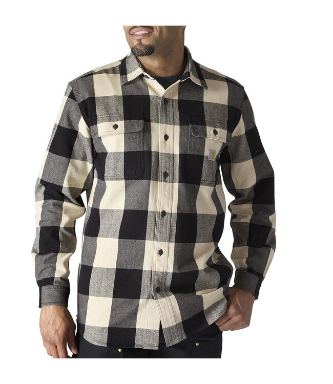 Carhartt Men's Loose Fit Heavyweight Flannel Long-Sleeve Plaid Shirt 107013
