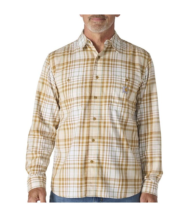 Carhartt Men's Rugged Flex Relaxed Fit Lightweight Long-Sleeve Plaid Shirt 107014