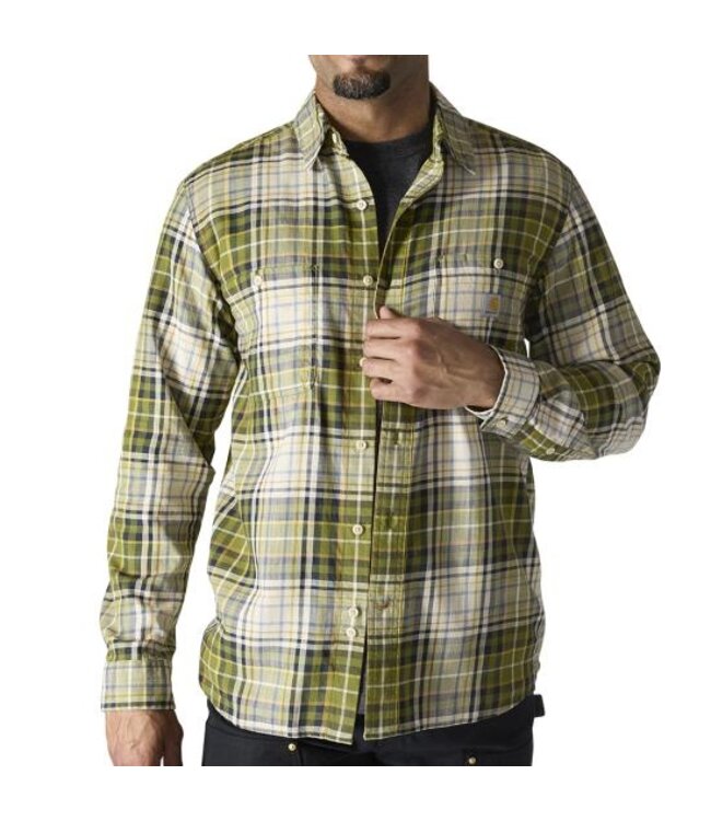 Carhartt Men's Rugged Flex Relaxed Fit Lightweight Long-Sleeve Plaid Shirt 107014