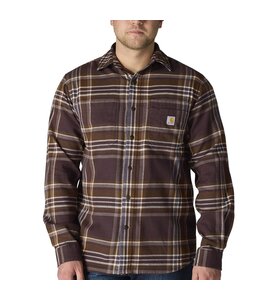 Carhartt Men's Rugged Flex Relaxed Fit Midweight Flannel Long-Sleeve Plaid Shirt 107010