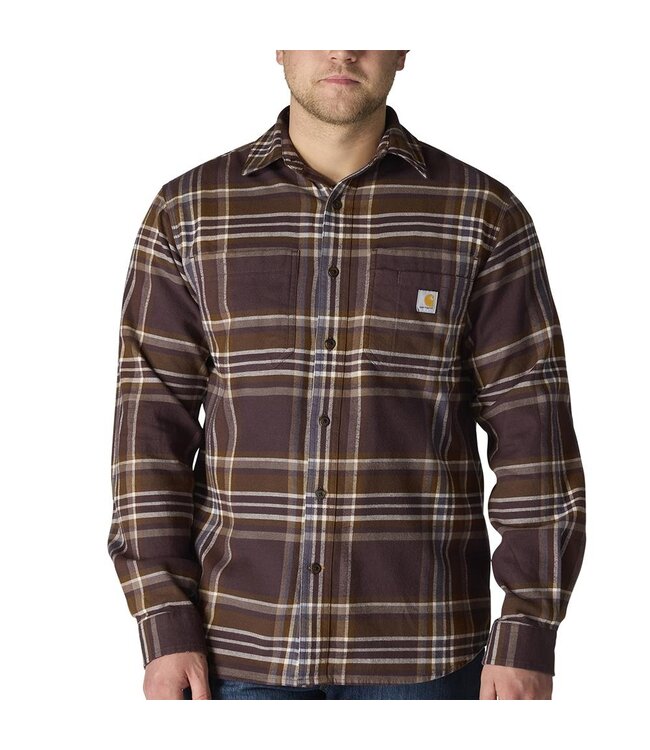 Carhartt Men's Rugged Flex Relaxed Fit Midweight Flannel Long-Sleeve Plaid Shirt 107010