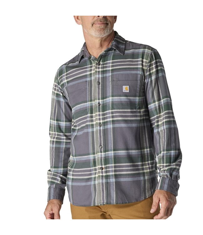 Carhartt Men's Rugged Flex Relaxed Fit Midweight Flannel Long-Sleeve Plaid Shirt 107010