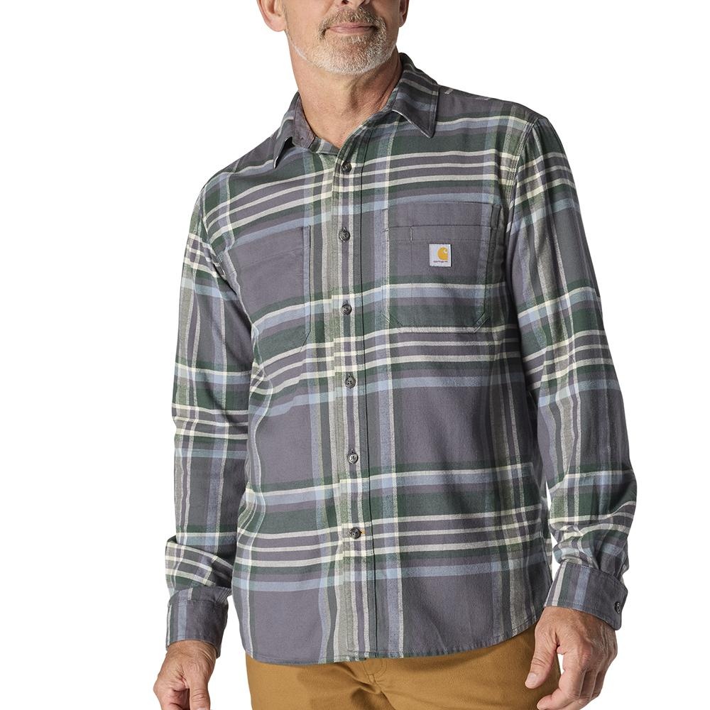 Carhartt Men's Rugged Flex Relaxed Fit Midweight Flannel Plaid