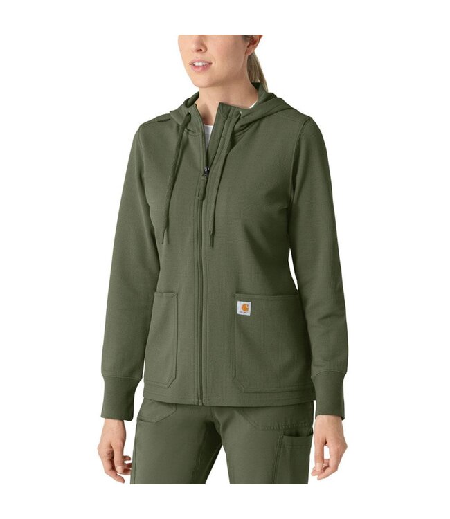 Carhartt Women's Full Zip Waffle Hoodie C82008
