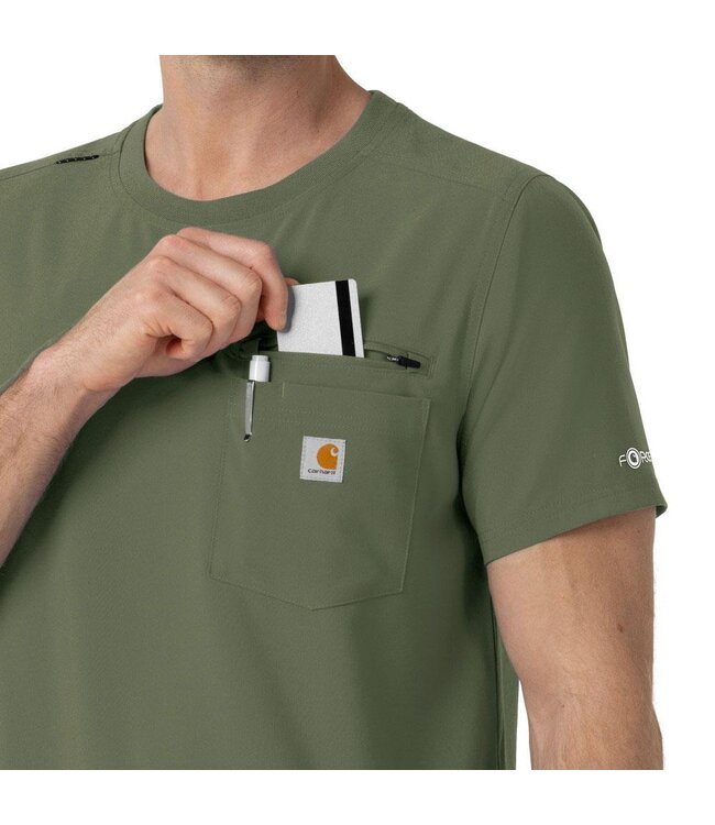 Carhartt Men's Force Cross-Flex Men's Crew Neck Scrub Top C16510