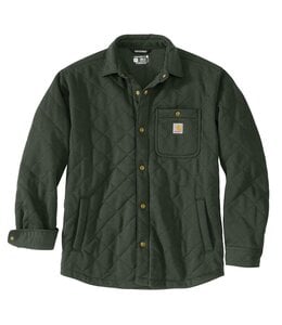 Carhartt Men's Rain Defender Loose Fit Heavyweight Quilted Snap Front Shirt Jac 107270