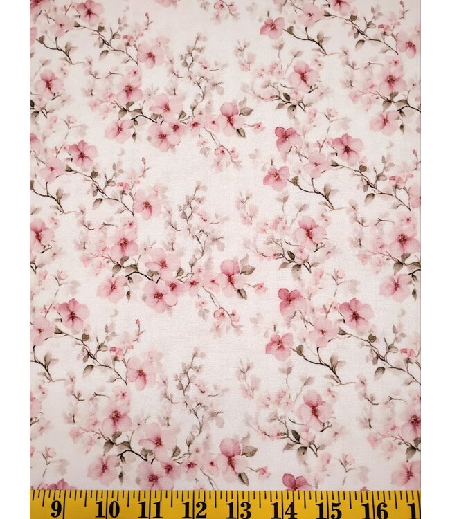 Yard of Bloom Time Mini Stripe Crepe Fabric