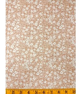 Dandelion Fabrics & Gifts Yard of Leesa Floral Almond Swiss Dot Knit Fabric