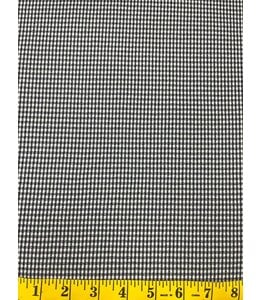 Yard of Vintage Black and White Gingham Poly Knit Fabric