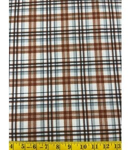 Yard of Autumn Plaid Rib Knit Fabric