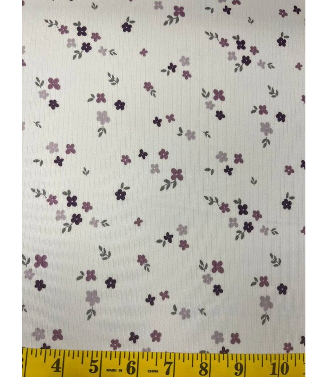Yard of Classic Rib Knit Print Fabric 578516- BG