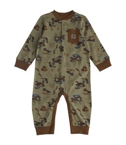 Carhartt Boy's Infant Long-Sleeve Duck Print Coverall CM8776