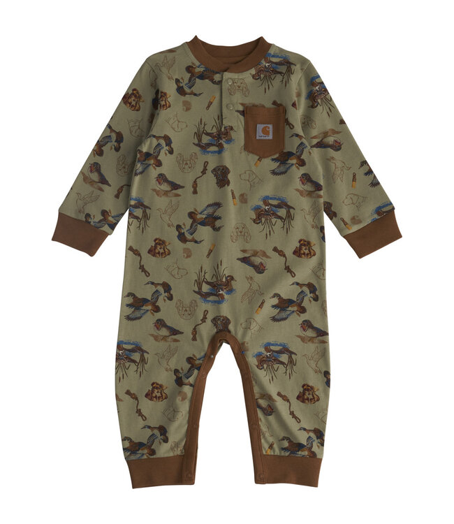 Carhartt Boy's Infant Long-Sleeve Duck Print Coverall CM8776