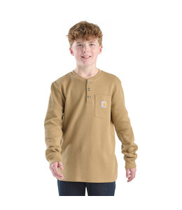 Carhartt Boy's Long-Sleeve Henley Pocket T-Shirt CA6769