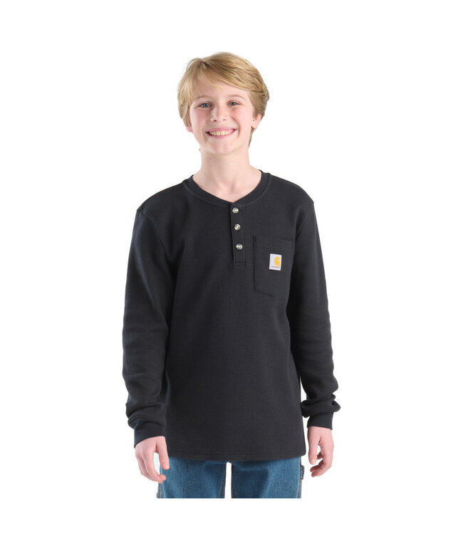 Carhartt Boy's Long-Sleeve Henley Pocket T-Shirt CA6769