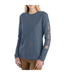 Carhartt Women's Loose Fit Heavyweight Long-Sleeve Logo Sleeve Graphic T-Shirt 103401