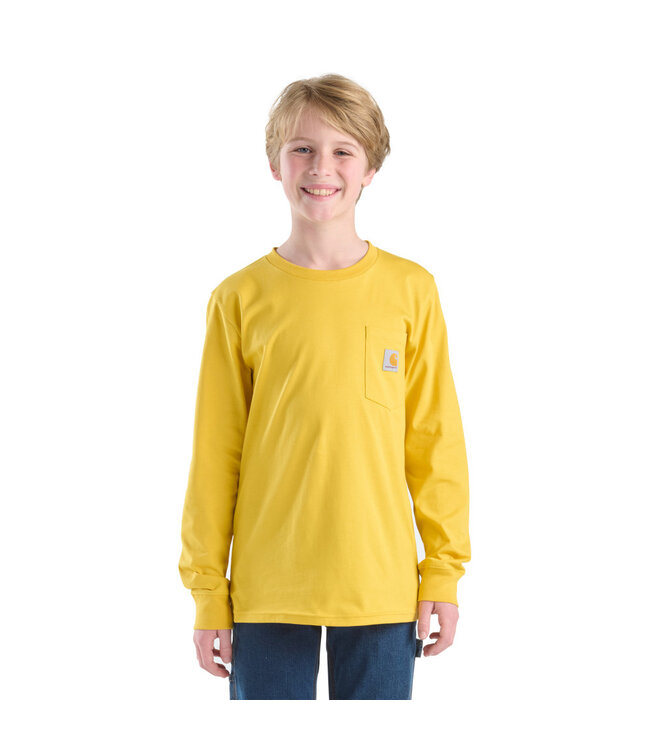 Carhartt Boy's Long-Sleeve Duck Pocket T-Shirt CA6765