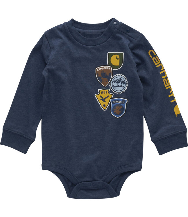 Carhartt Boy's Long-Sleeve Patches Bodysuit CA6717