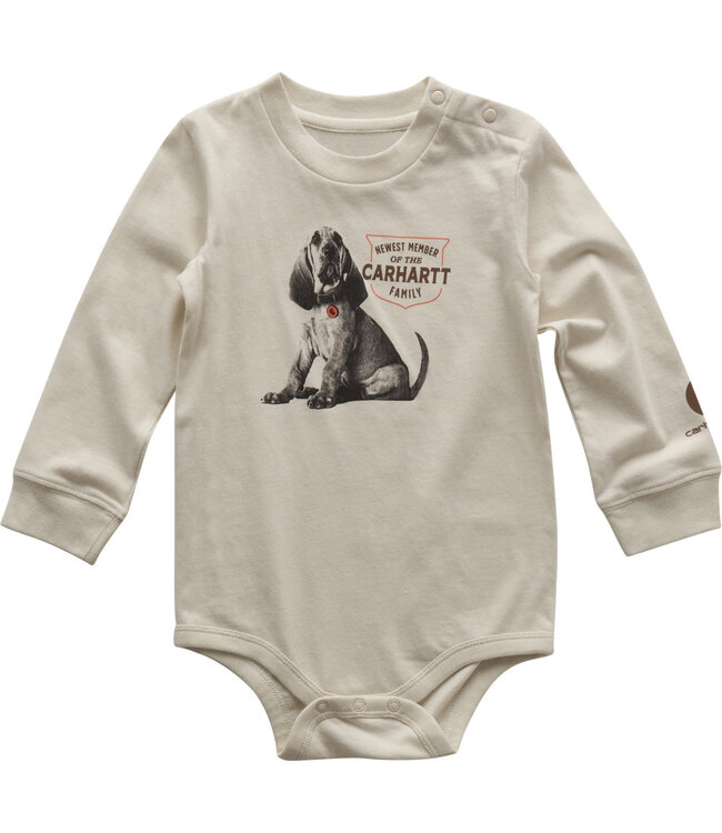 Carhartt Boy's Infant Long-Sleeve Dog Bodysuit CA6719