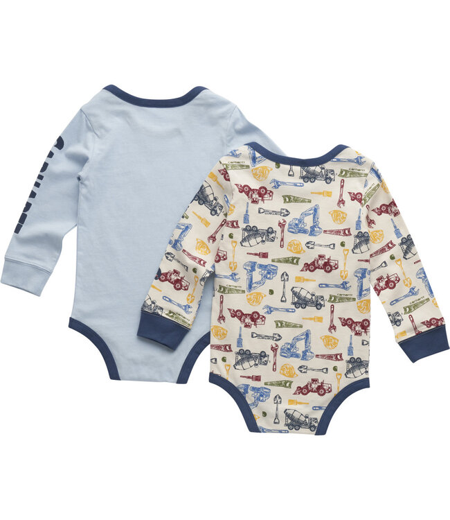 Carhartt Boy's Infant Long-Sleeve Construction Bodysuit 2pc Set CG8987