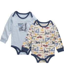 Carhartt Boy's Infant Long-Sleeve Construction Bodysuit 2pc Set CG8987