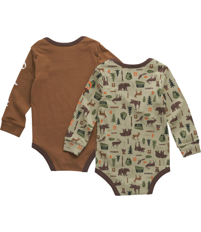 Carhartt Boy's Infant Long-Sleeve Outdoor Bodysuit 2pc Set CG8988