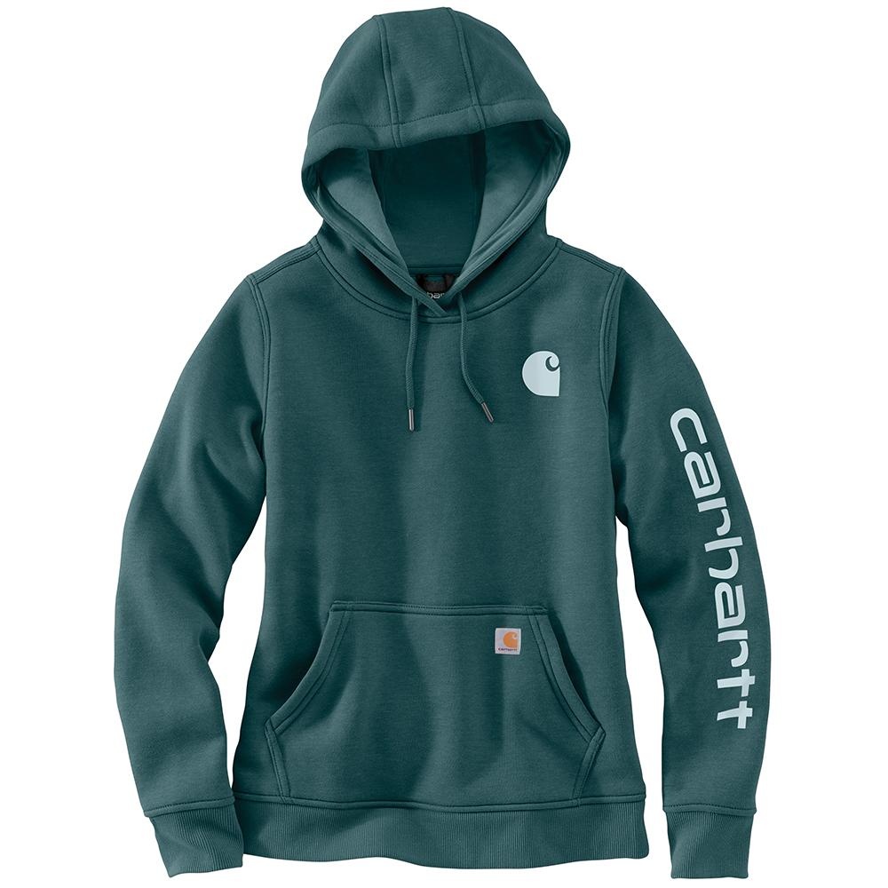 ⭐️K⭐️❤️1389 Carhartt Logo Sleeve Midweight Hoodie for Women in Faded